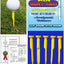 Won't Fly Golf Tee - Never Lose Another Tee 3" 1/8 High - Half Inch Wide Cup 5 Pack Yellow
