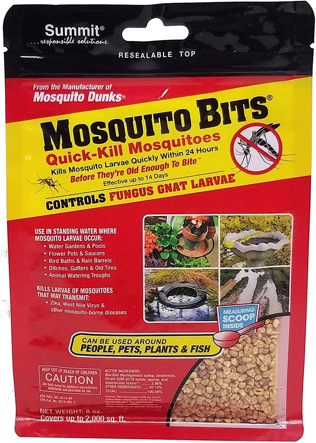 Summit 116-12 Quick Kill Mosquito Bits, 8-Ounce