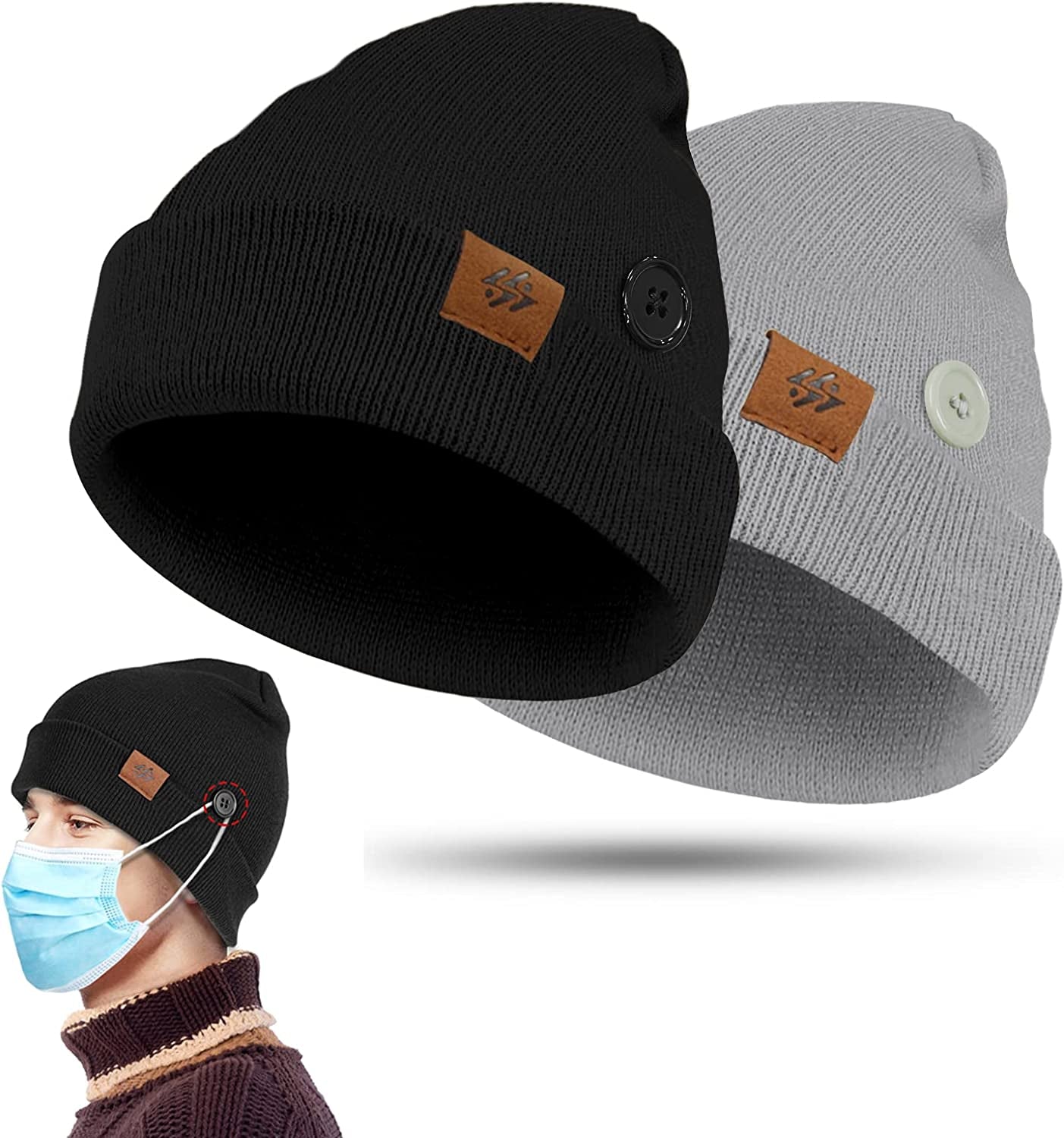 2 Pack Winter Beanie Hats