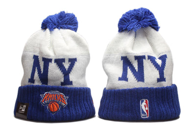 New Era Official NBA Sideline Sport Embroidered Cuffed Knit Hat with Pom