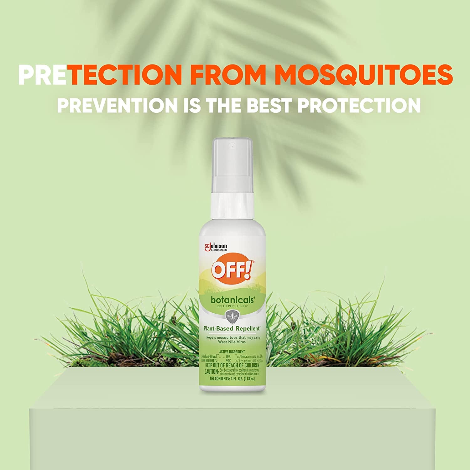 OFF! Botanicals Insect Repellent, Plant-Based Bug Spray & Mosquito Repellent, 4 oz