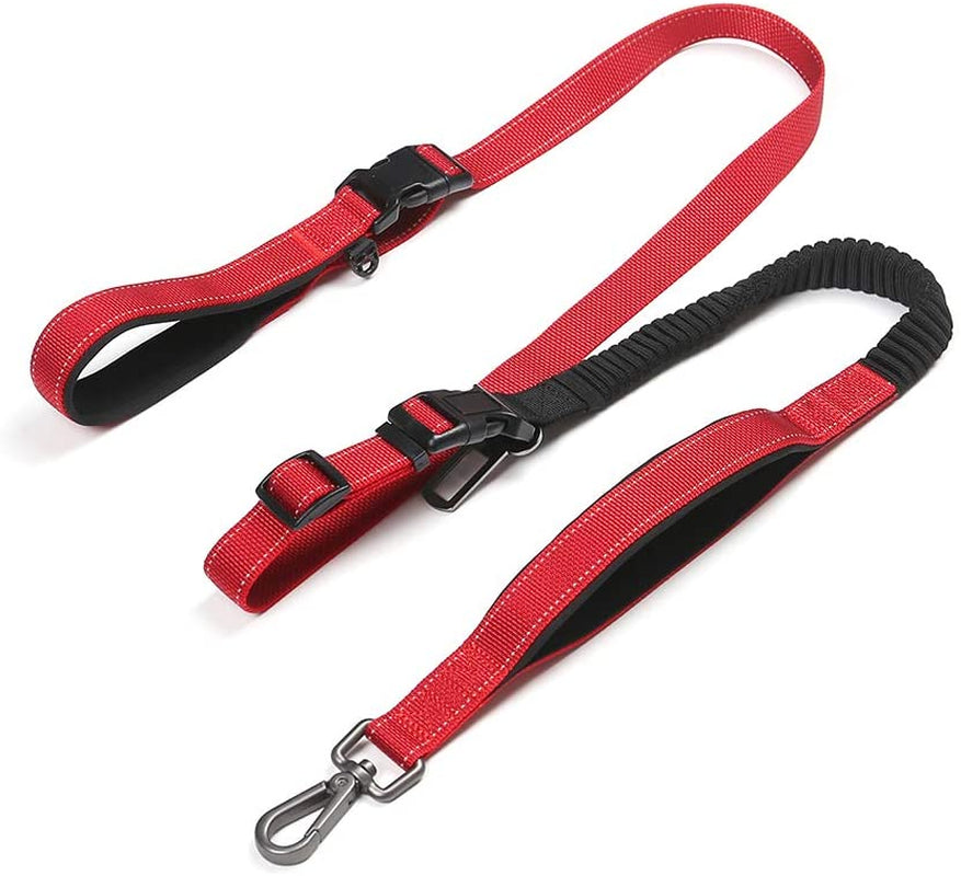  Heavy Duty Hands Free Dog Leash for Training, Hiking, Running or Jogging with Durable Bungee