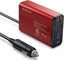 150W Car Power Inverter, DC 12V to 110V AC Converter with 2 USB Ports Charger, Thinner Design with ETL Listed Car Adapter