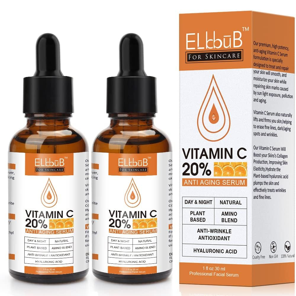 Premium 20% Vitamin C Serum For Face with Hyaluronic Acid