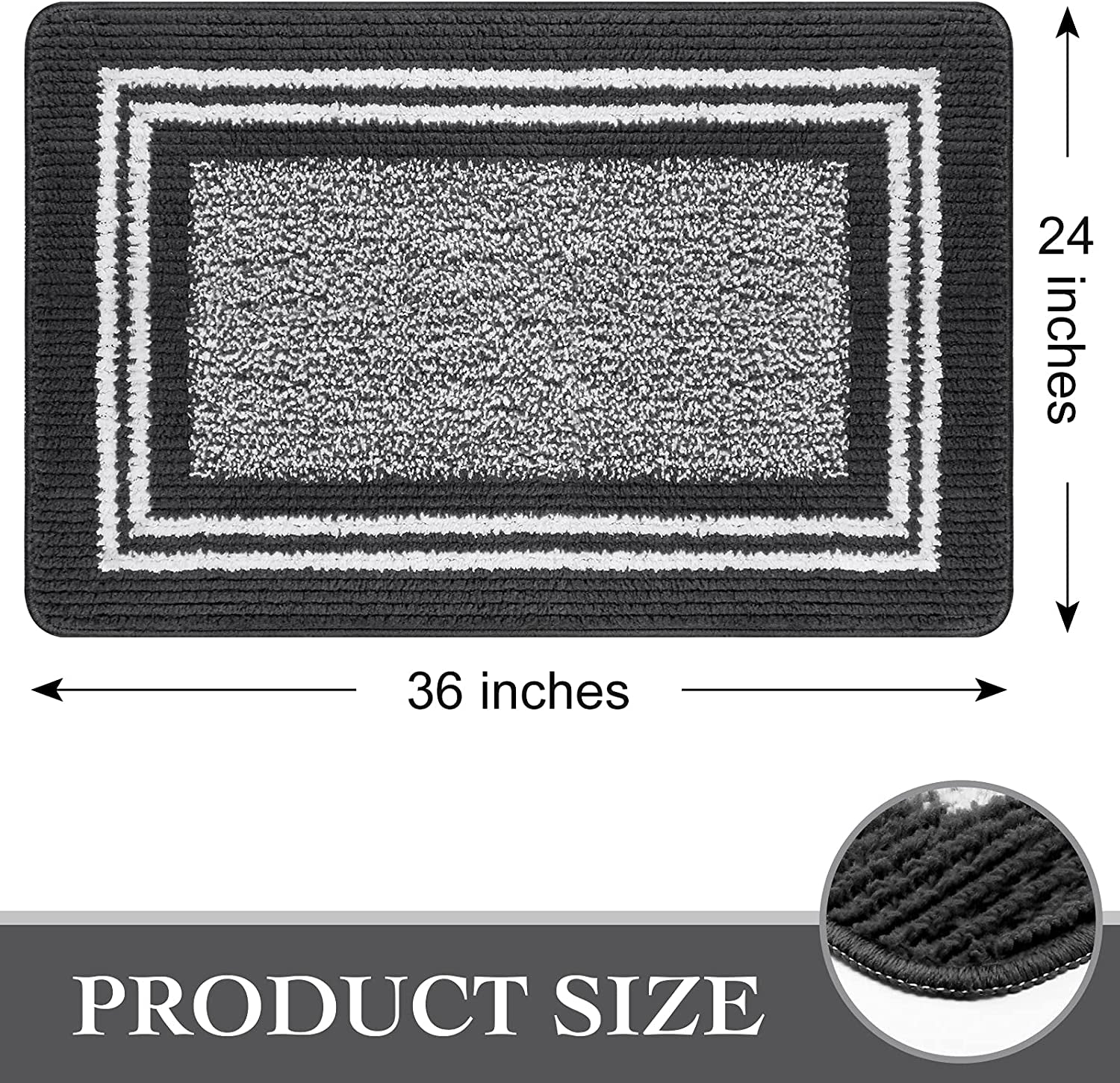  Bathroom Rugs Bath Mat,24"x36"