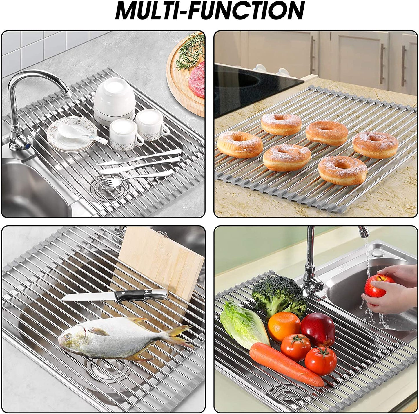 Dish Drying Rack(17.75 x 13.75 Gray)