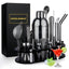  25-Piece Cocktail Shaker Set Stainless Steel Bar Tools with Acrylic Stand, Full Bartender Accessories