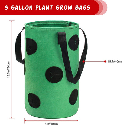  Strawberry Grow Bags 3 Gallon (2, Green)