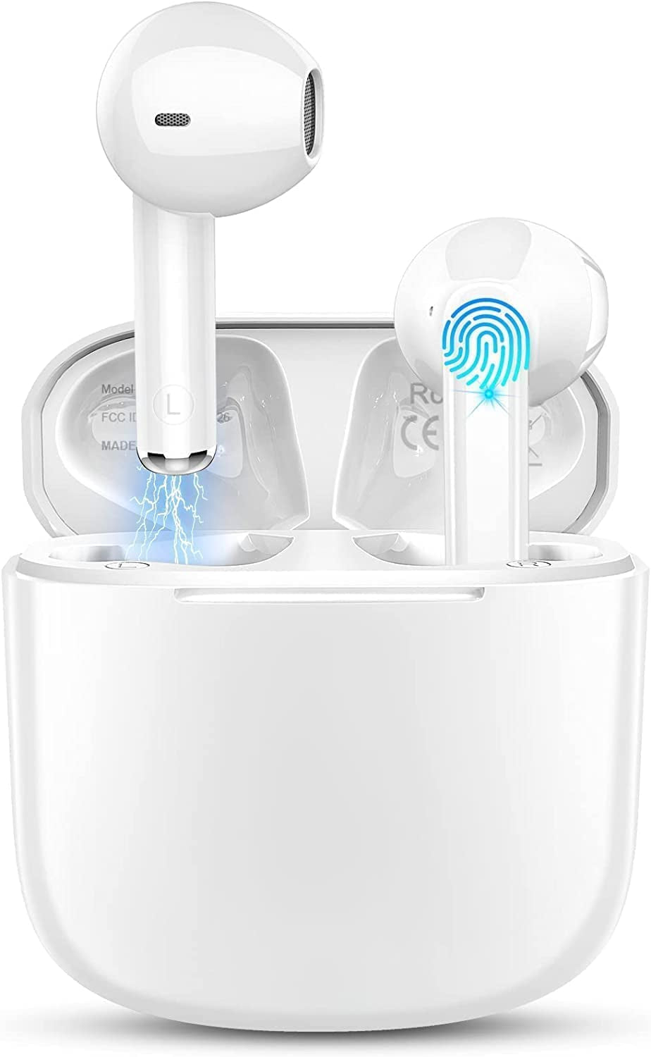 Wireless Earbud Bluetooth 5.0 Headphones Noise Cancelling Air Buds Pods 3D Stereo Ear Pods In-Ear Ear Buds with Deep Bass Earphones Sport Headsets