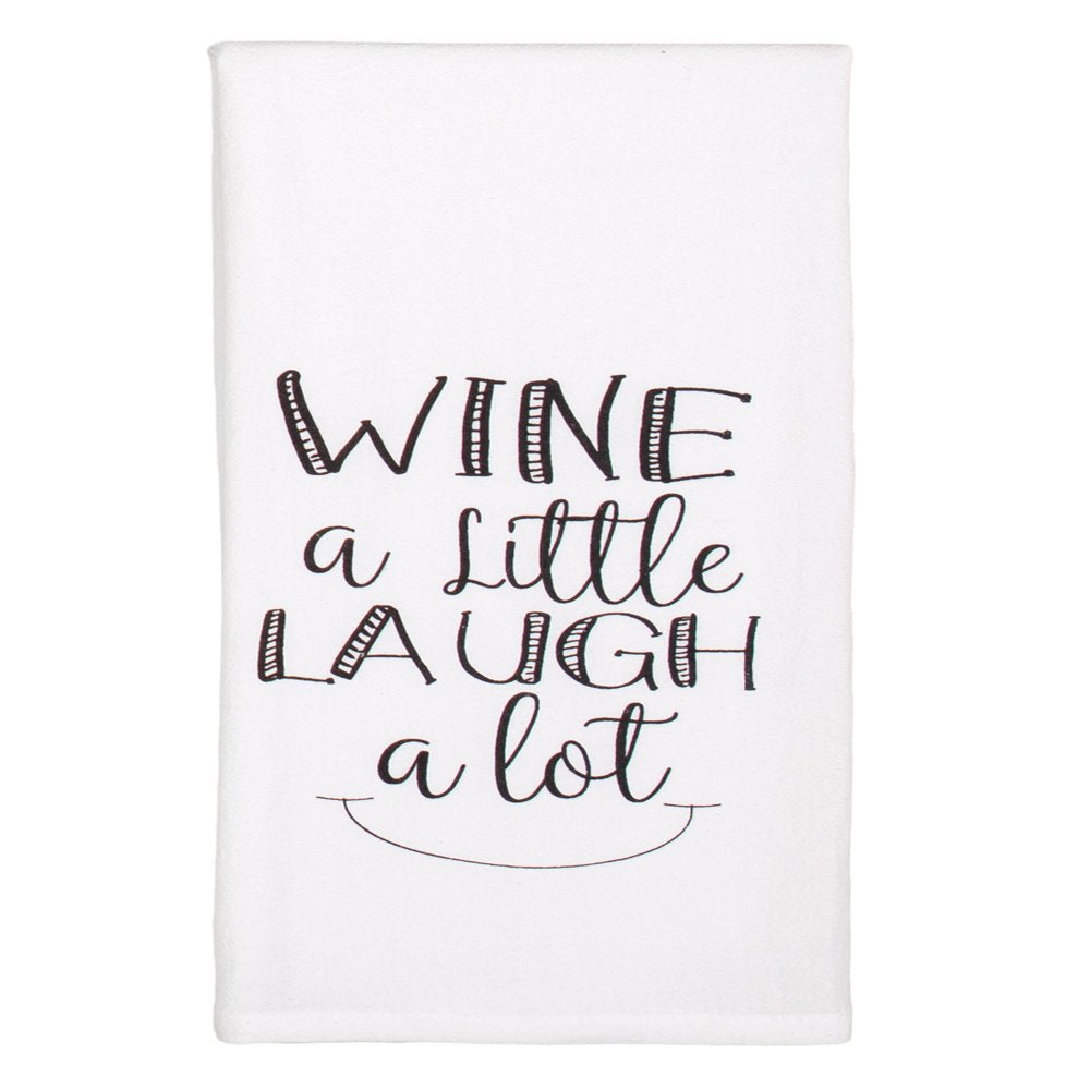 7 Piece Set  "Wine Not Have Fun" Flour Sack Kitchen Towel 