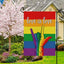 Rainbow Garden Flag Love is Love Rainbow Hand Vertical Double Sided Gay Lesbian LGBT Pansexual Flag Farmhouse Yard Outdoor Decoration 12.5 x 18 Inch