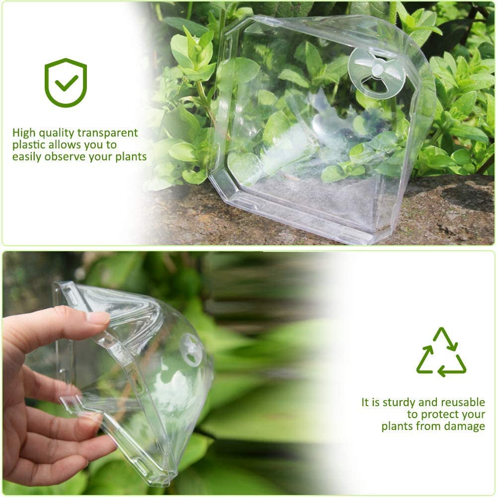 Garden Cloche, 6 Pack Reusable Plant Cover Freeze Protection Cloches for Fruits Vegetables Seedlings 
