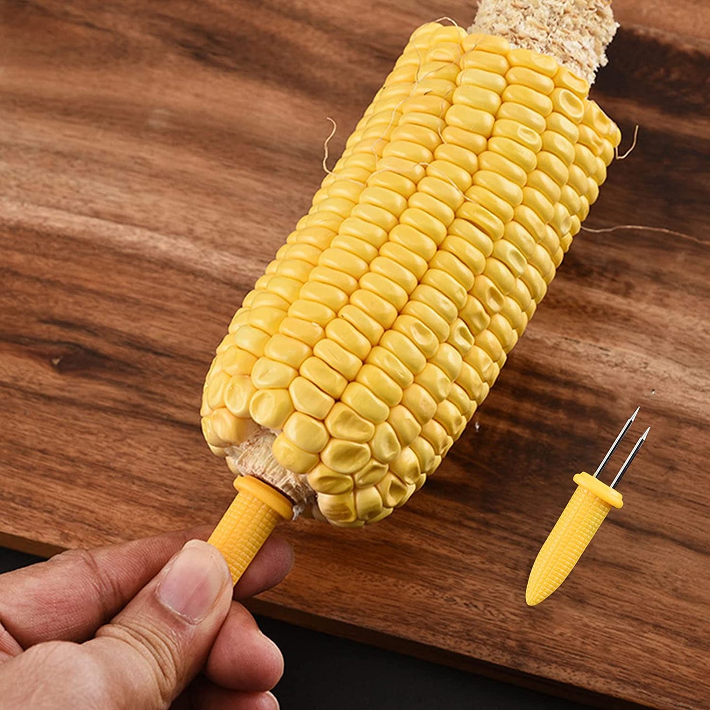 20 Corn Holders for Eating Stainless Steel Corn Cob Holder Impale The Pins On The Holder to Each Side of Corn Cob's Ears 