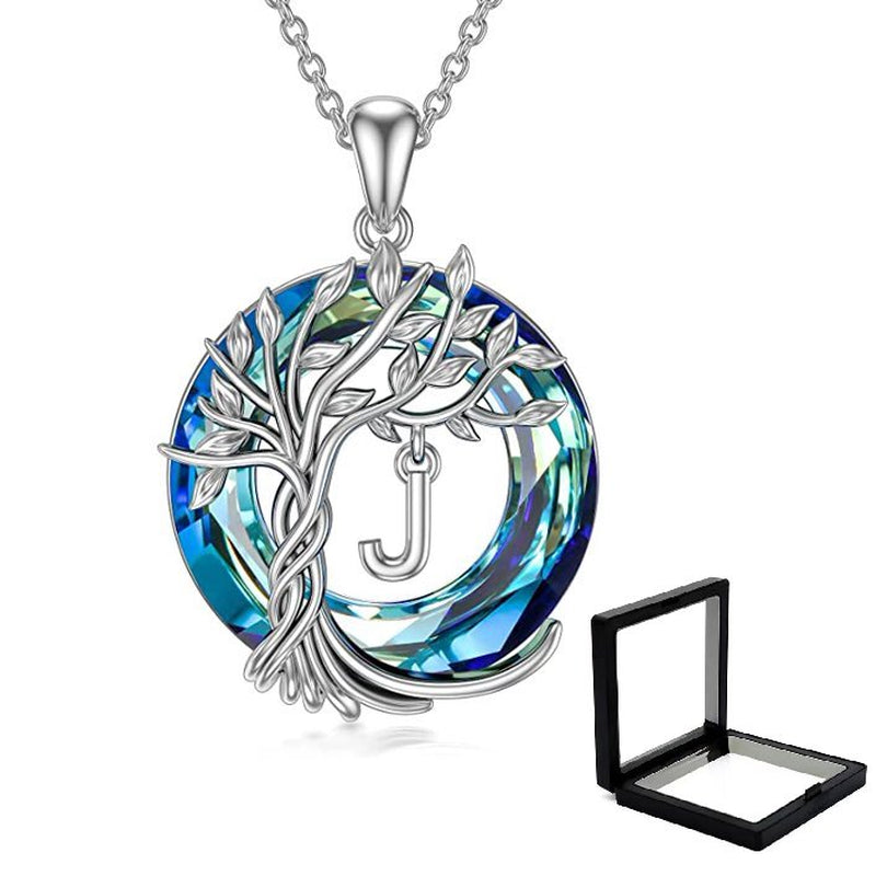 Tree of Life Necklace for Women with Initial Letter