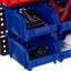  Wall-Mounted 30-Compartment Garage Storage Bins (Red/Blue)