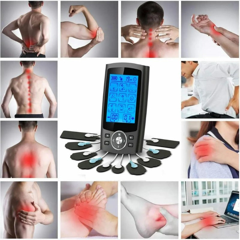 TENS Unit Rechargeable Muscle Stimulator EMS Dual Channel with 10 Reusable Electrode Pads 36 Modes for Back Neck Pain Muscle Therapy Pain Management Pulse Massager