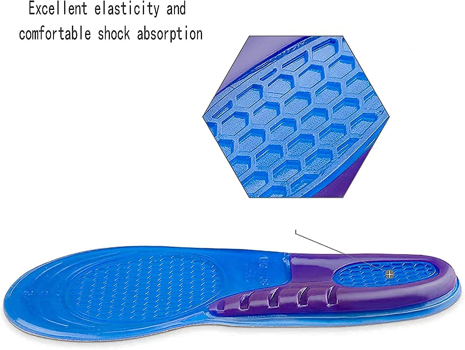 Gel Insoles All Day Comfort - Shoe Inserts Women - Full Length Orthotics - Cushion Soles for Heels, Arch Support, Plantar Fasciitis, Massaging Flat Feet