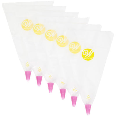  All-In-One Disposable Decorating Bags with Tips, 6-Count