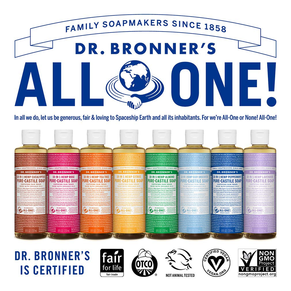 Dr. Bronner’s - Pure-Castile Liquid Soap (Lavender, 8 ounce) 