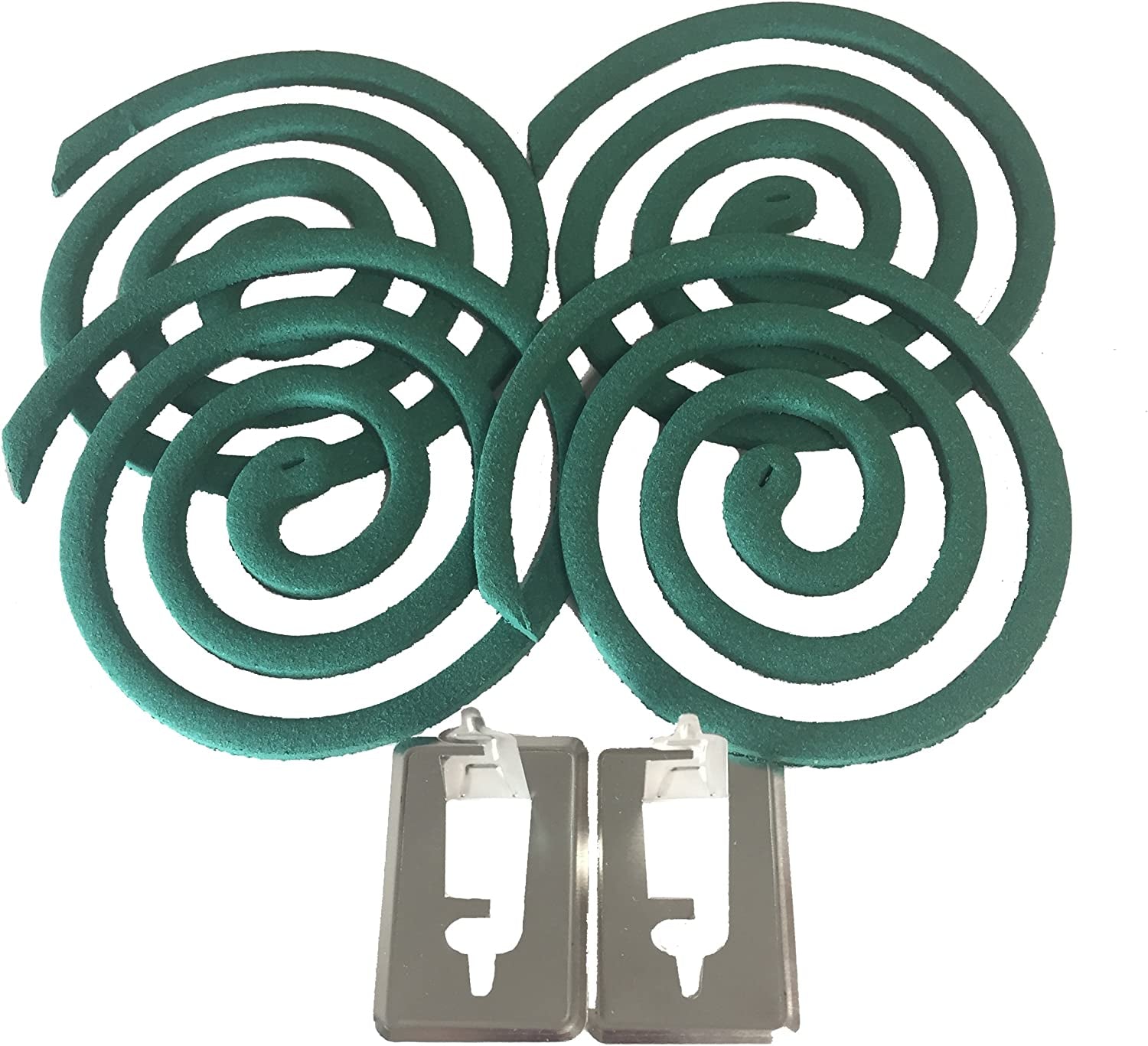  Mosquito Repellent Coils - Outdoor Use Reaches Up to 10 feet - Each Coil Burns for 5-7 Hours (Three Pack Contains 12 coils & 6 Coil Stands)