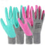  6 Pairs Garden Gloves for Women, Nitrile Coated Working Gloves, for Gardening, Restoration Work