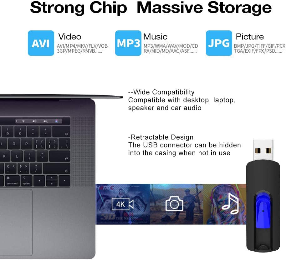 10 Pack 32GB USB Flash Drives Slide Retractable Memory Stick Bulk USB 2.0 Thumb Drive Jump Drive Zip Drive USB Sticks Data Storage Backup for PC Mac (32G, 10 Mixed Color)