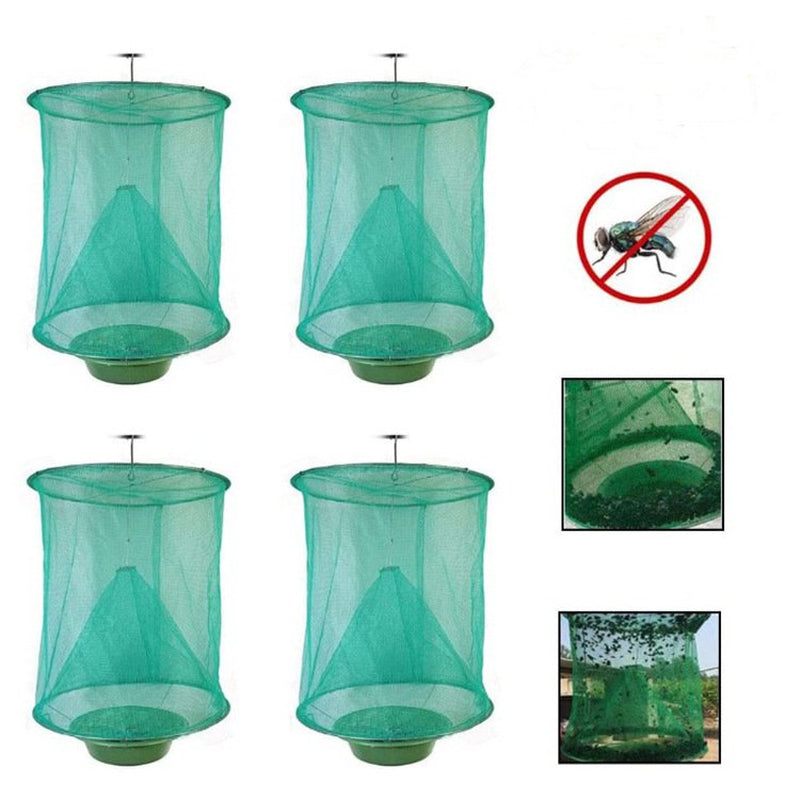  4 Pack Fly Trap Killer Bug Cage Net Perfect for Outdoors