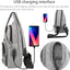 Crossbody Sling Backpack Sling Bag, Eeekit Backpack Crossbody Travel Bag for Men and Women, Console Joy-Cons and Accessories, Charge Your Phone via the Side USB Charging Interface (Grey)