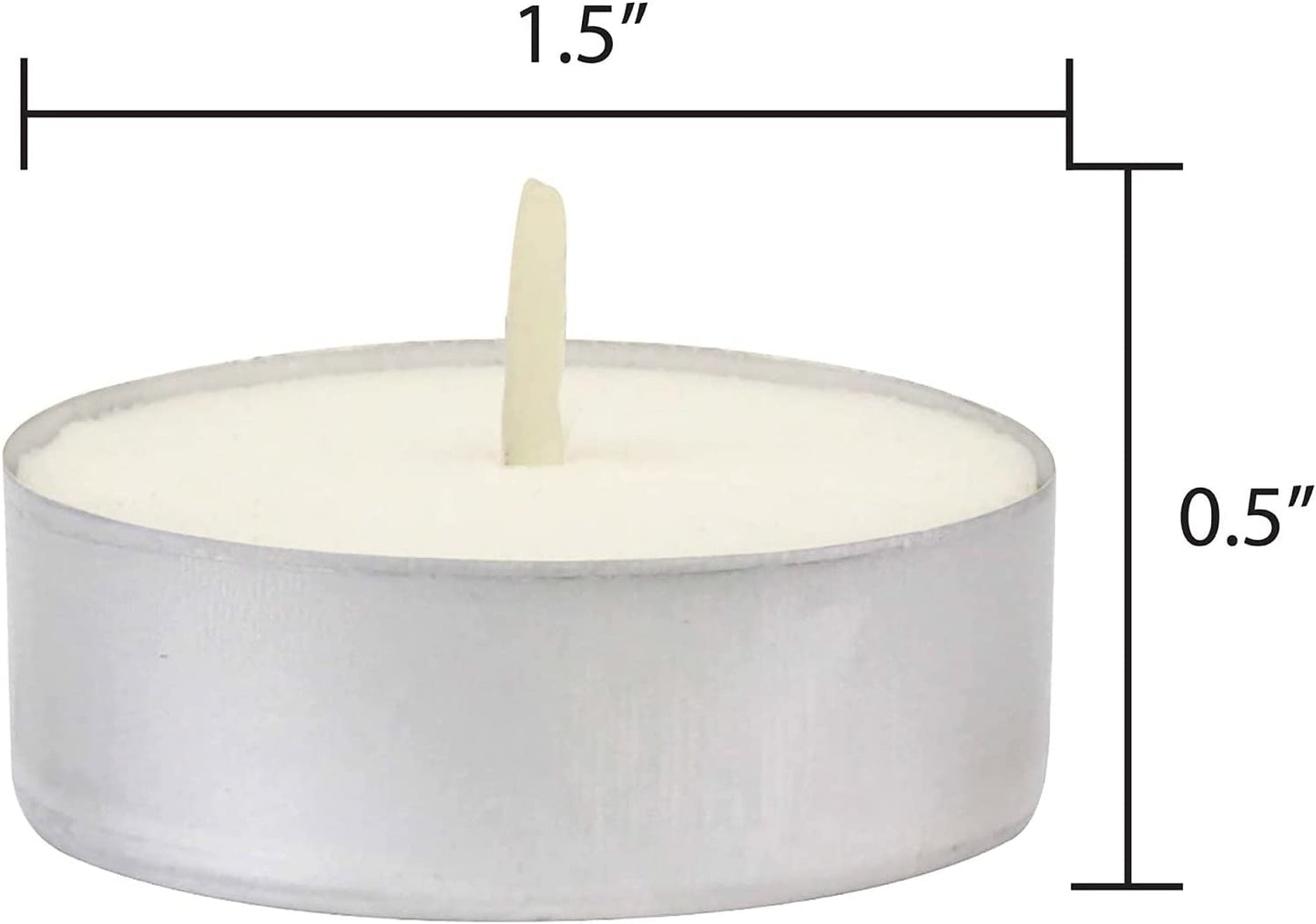 4 Hour Citronella Tea Light Candles, Tin Cup, 20 Count