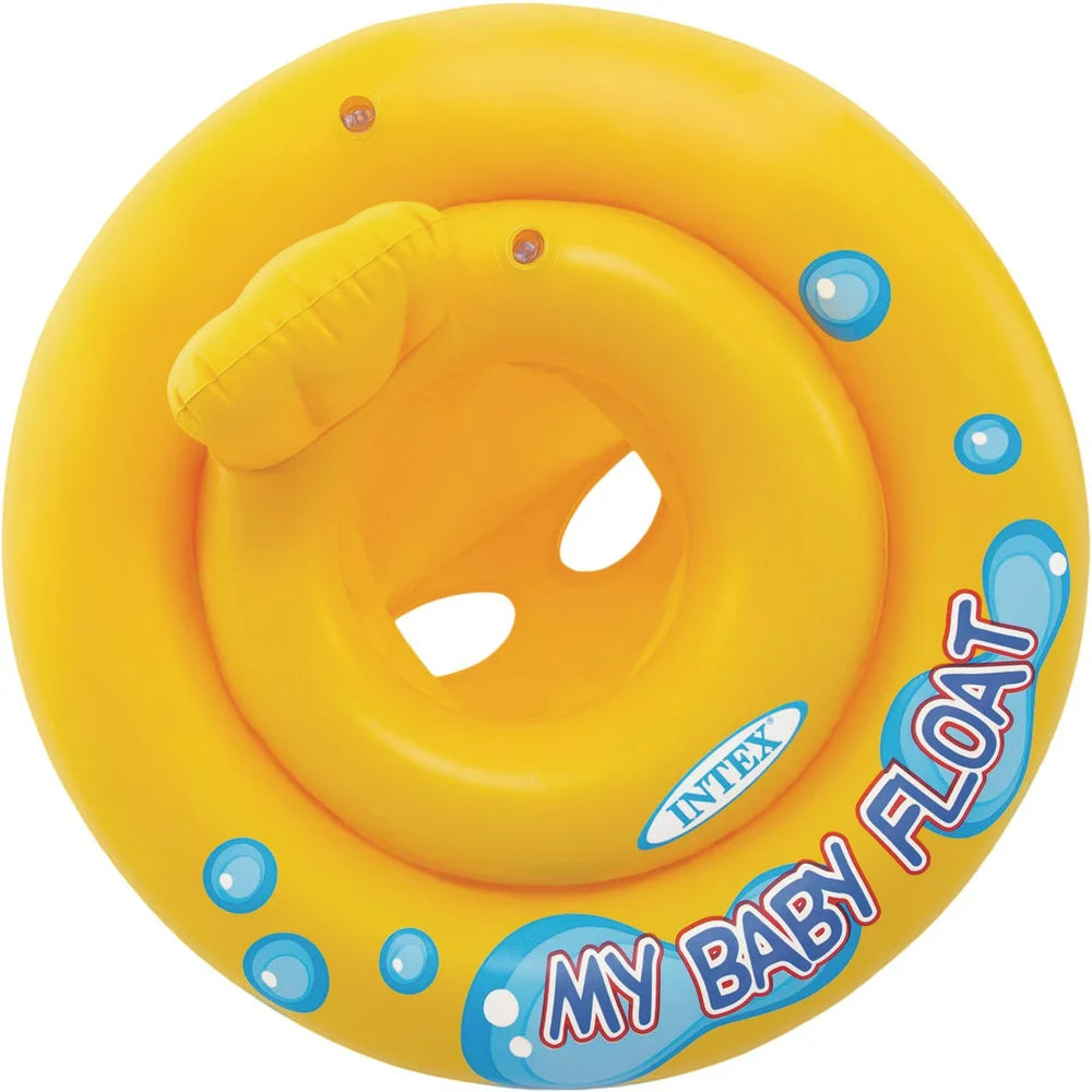 Intex 26.5 Inch Baby Tube Float for Pool, Ages 1-2 Years, Yellow/Blue