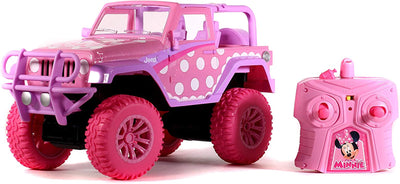 Disney Junior 1:16 Minnie Jeep Wrangler RC Remote Control Truck, 2.4 Ghz Pink, Toys for Kids and Adults