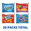 Nabisco Classic Mix Variety Pack, OREO Mini, CHIPS AHOY! Mini, Nutter Butter Bites, RITZ Bits Cheese, School Lunch Box Snacks, 20 - 1 Oz Snack Packs