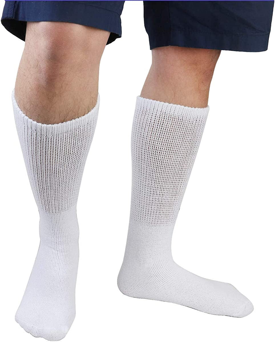 Physicians Approved Diabetic Socks Crew Unisex 3, 6 or 12-Pack