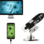 USB Digital Microscope, Handheld 50X-1600X Magnification Endoscope, 8 LED Mini Video Camera 