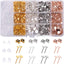 2600 Pcs Earring Making Supplies with Stainless Steel Earring Posts Earring Backs Flat Pad Earring Studs Earring Blank with Butterfly and Rubber Bullet Earring Backs for Earring Jewelry Making