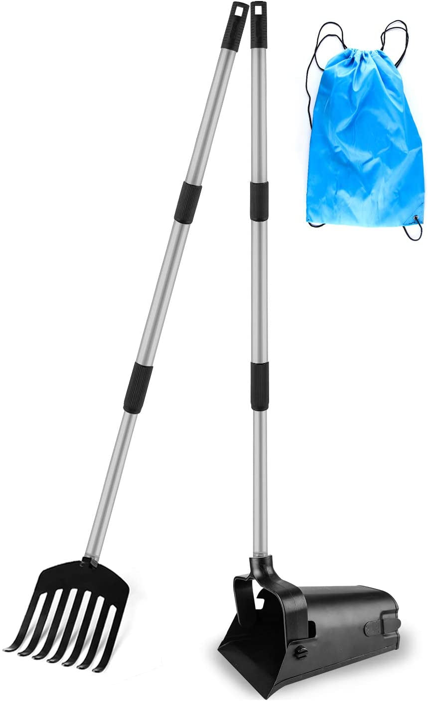  3-Stage Extendable Metal Dog Poop Rake 