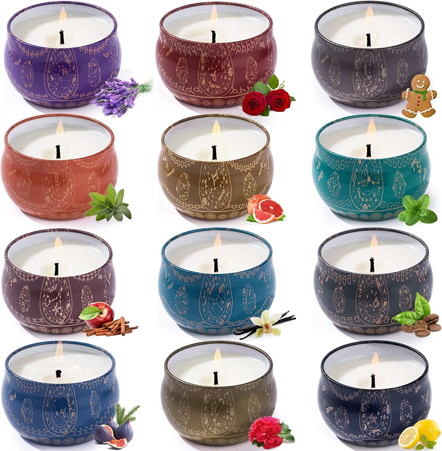 12 Pack Scented Constellation Candles Gifts for Her
