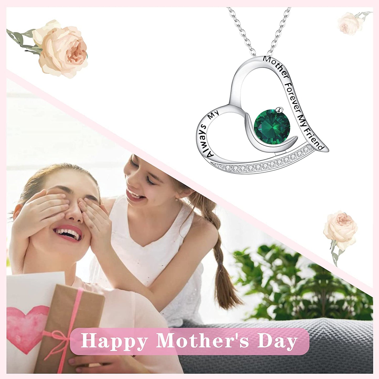  925 Sterling Silver Engraved ''Always My Mother Forever My Friend'' 