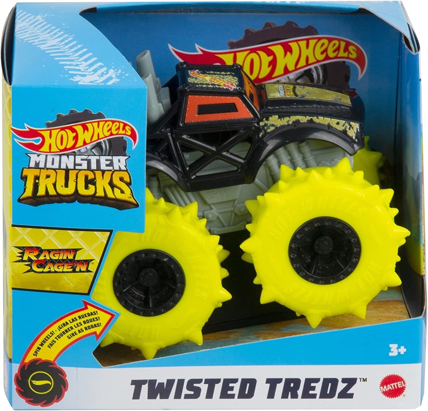 Hot Wheels Monster Trucks 1:43 Scale Rev Tredz Vehicles with Friction Motor for Kids Ages 3 Years Old & Up