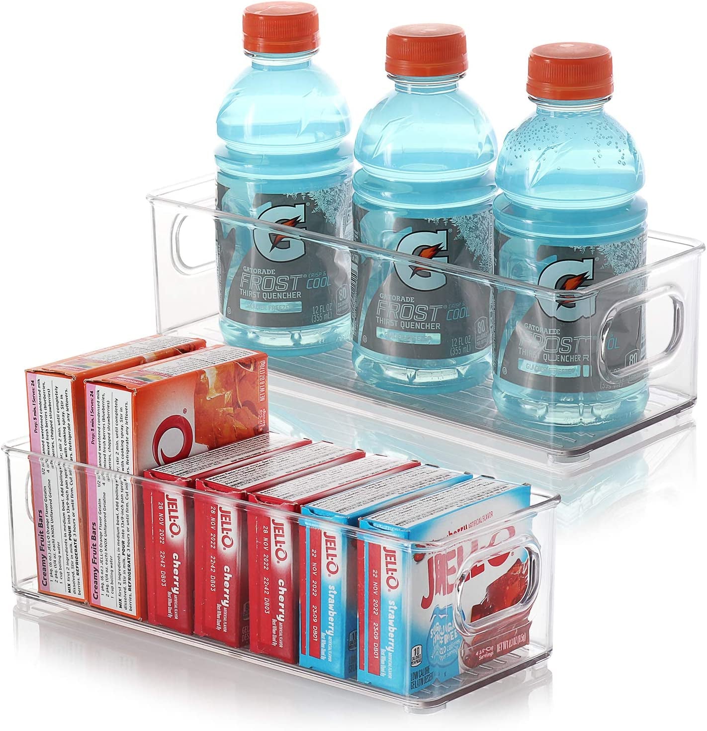 Storagebud Pantry Organization and Storage - Refrigerator Organizer Bins - Stackable Clear Fridge & Freezer Organizer Bins - Great Bins for Pantry, Storage, Organizer, Fridge, Freezer, & More
