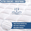 Queen Size Quilted Fitted Mattress Pad, Waterproof Breathable Cooling Mattress Protector, Stretches up to 21 Inches Deep Pocket Hollow Cotton Alternative Filling Noiseless Mattress Cover