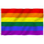  3 Ft X 5 Ft Rainbow Flag 6 Stripes Polyester 