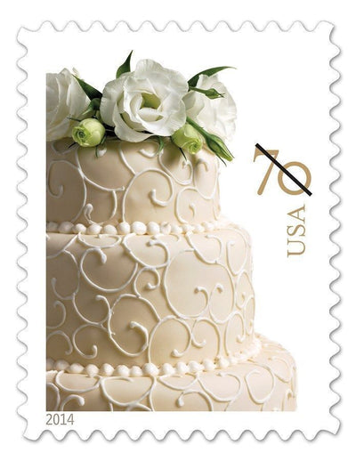 USPS Wedding Cake 2017 70 Cent Stamps - Book of 20 Postage Stamps
