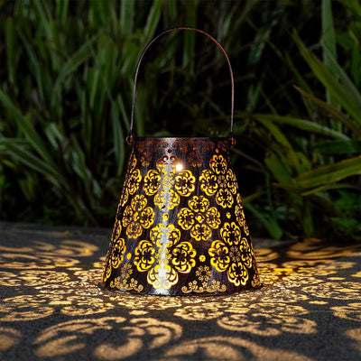 Hanging Solar Powered Lantern Light Outdoor Decor Light with Handle,Waterproof ,Retro 