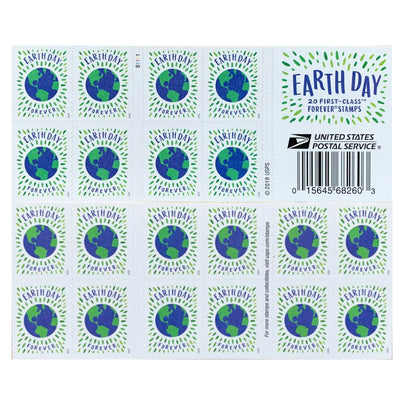 USPS Earth Day Forever Stamps 2020 - Booklet of 20 Postage Stamps