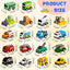 18 Piece Pull Back City Cars and Trucks Toy Vehicles Set Model Car, Friction Powered Die-Cast Cars for Toddlers, Boys, and Girls’ Educational Play, Easter Basket Stuffers Egg Fillers