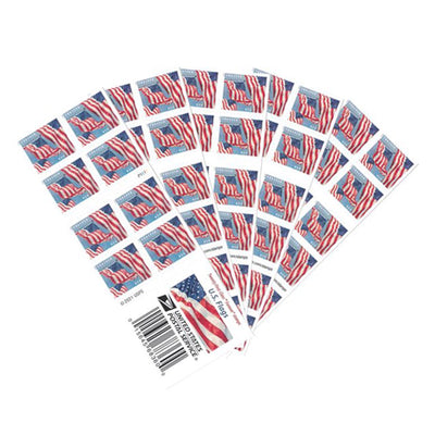 USPS U.S. Flag 2022 Forever Stamps - Booklet of 20 Postage Stamps