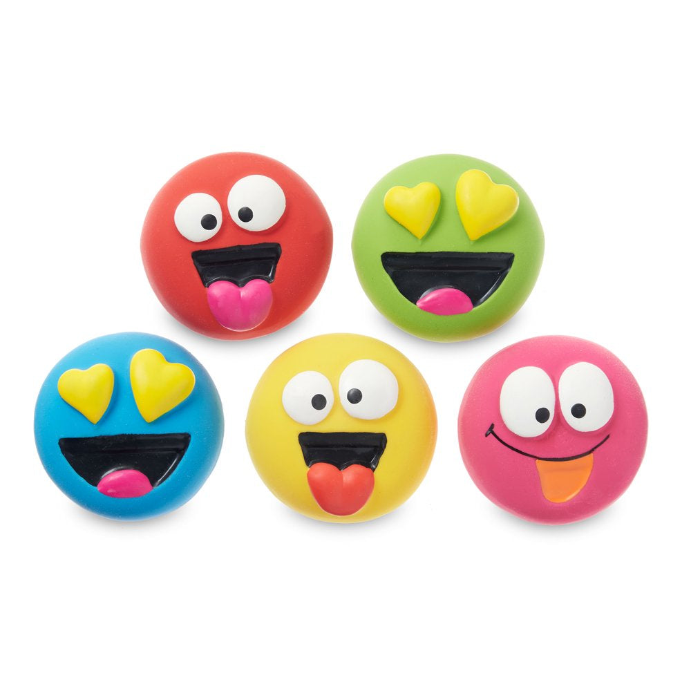 Playful Buddy Dog Toys, Emoticon, Extra Small, 5 Count