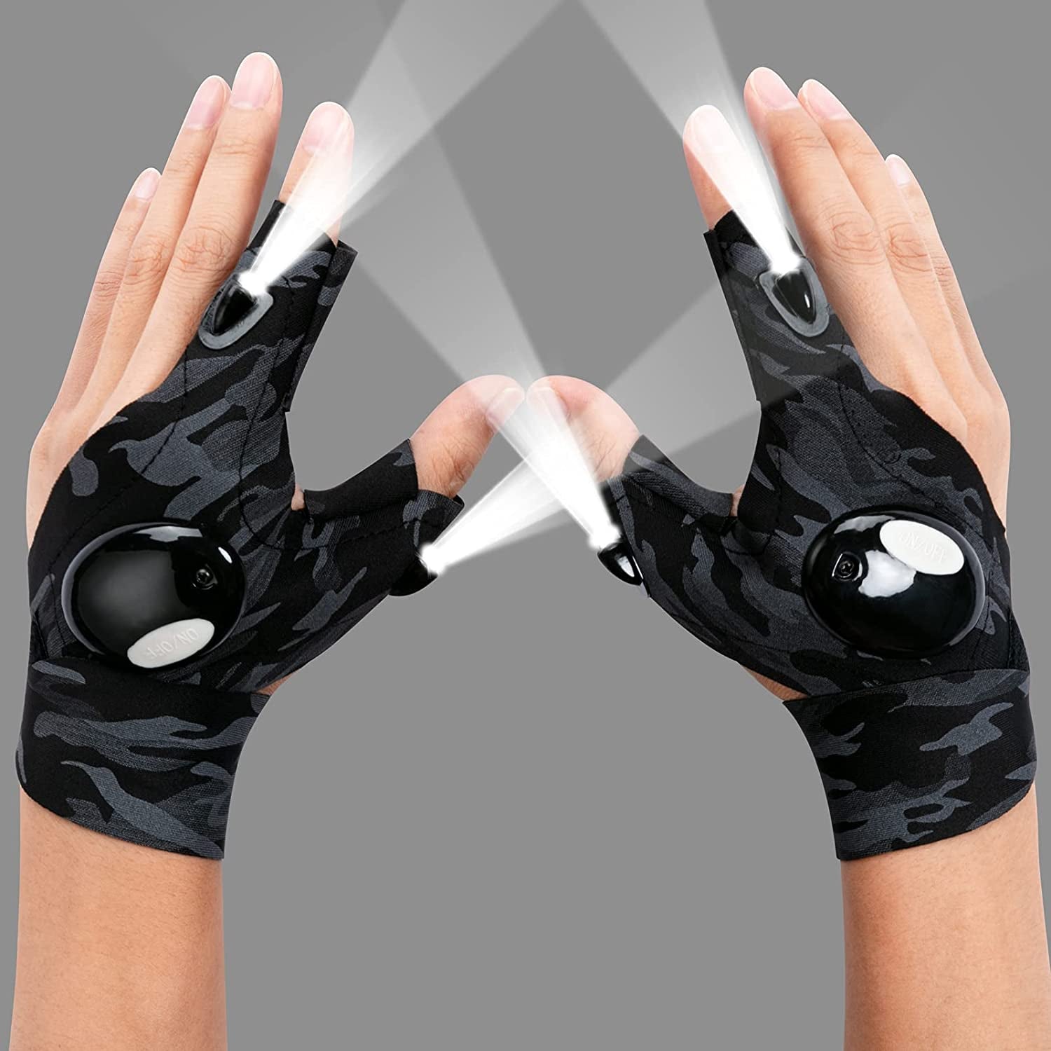  LED Flashlight Gloves for Men