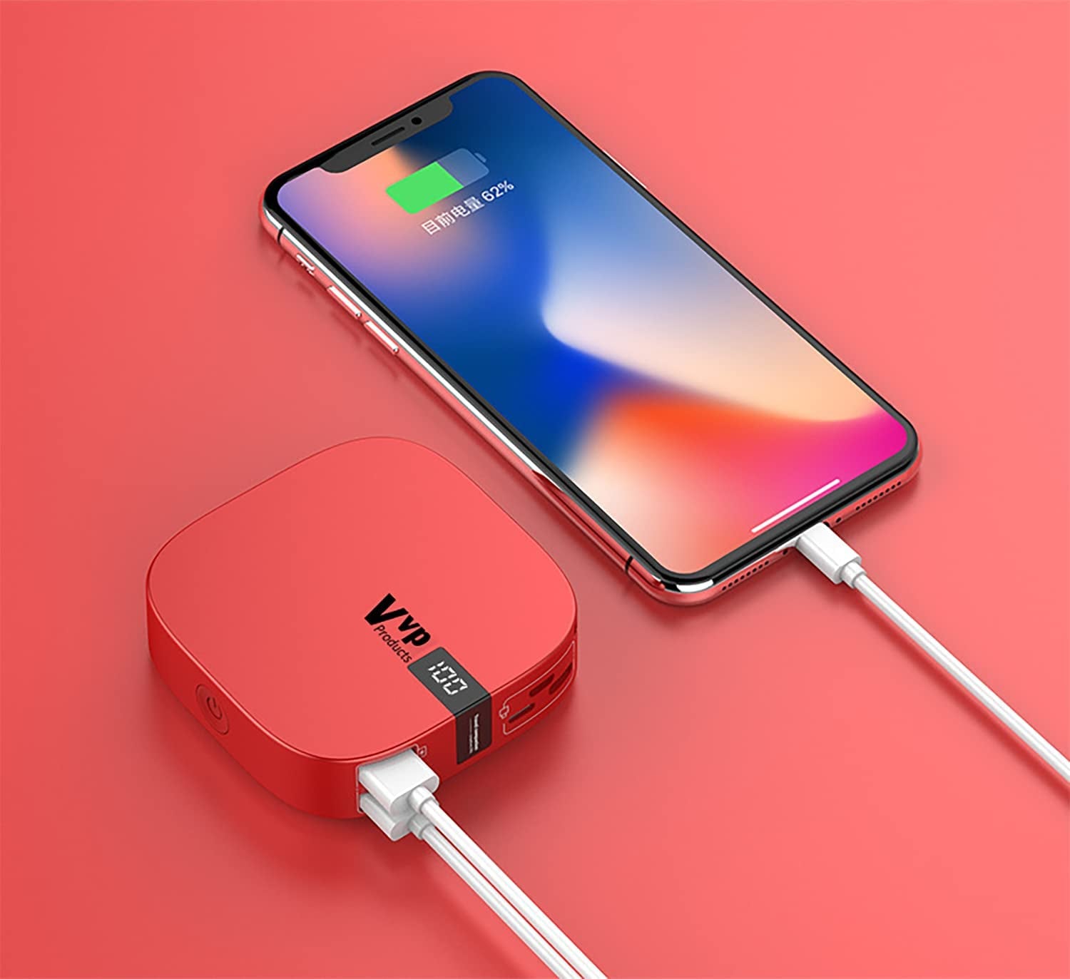Portable Charger 10000Mah Fast Charging Power Bank, Smallest Lightest and Compact External Battery Pack Compatible with Iphone Android Samsung & More